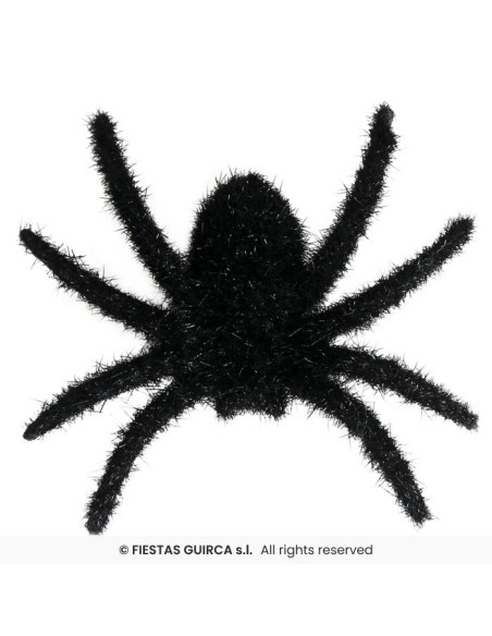 SET DE 6 ARAÑAS PELUDAS NEGRAS 6 CMS