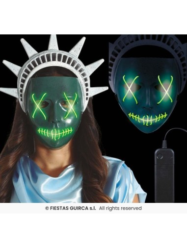 MASCARA LIBERTAD CON LUZ, PVC