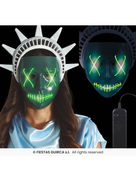 MASCARA LIBERTAD CON LUZ, PVC