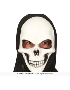 MASCARA CALAVERA CON CAPUCHA PVC