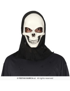 MASCARA CALAVERA CON CAPUCHA PVC 2