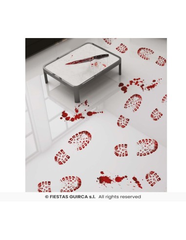 Pisadas sangre botas   adhesivas 2 x 25x