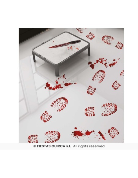 Pisadas sangre botas   adhesivas 2 x 25x
