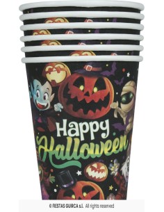 BOLSA 6 VASOS MONSTRUITOS 240 ML 9 CM 2