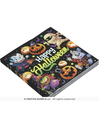 BOLSA 20 SERVILLETAS MONSTRUITOS 16X16 C