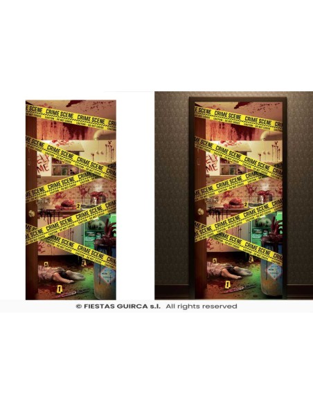 DECO PUERTA "CRIME SCENE" TELA 80X180 CM