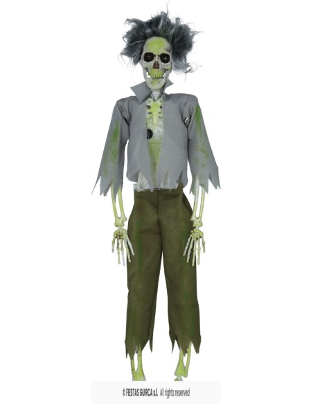 COLGANTE ESQUELETO ZOMBIE 45 CMS