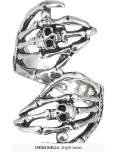 ANILLO MANOS ESQUELETO METAL 2