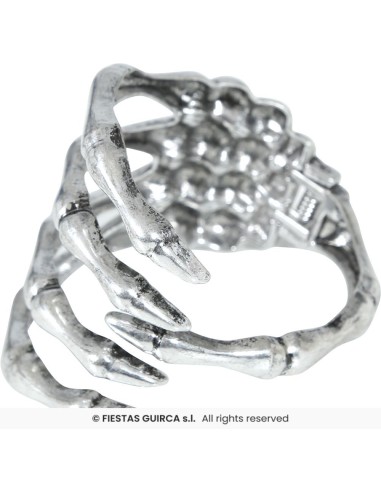 BRAZALETE ESQUELETO METALICO, PLATA