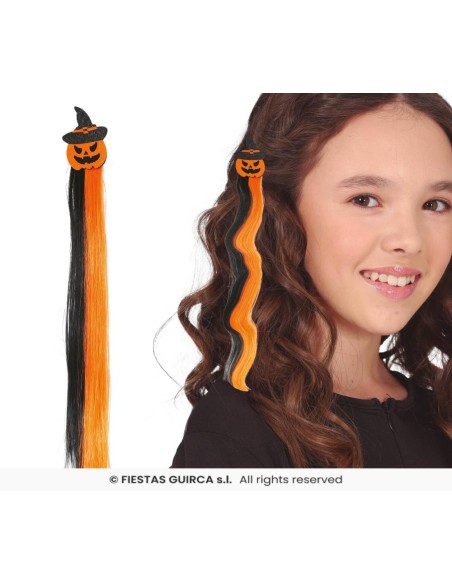 MECHON CALABAZA NARANJA Y NEGRO 40 CMS
