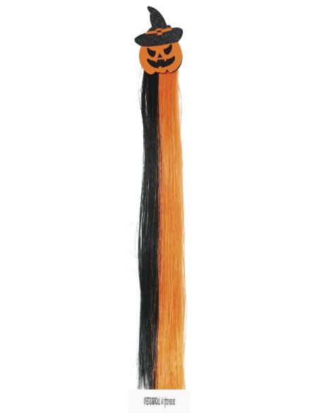 MECHON CALABAZA NARANJA Y NEGRO 40 CMS