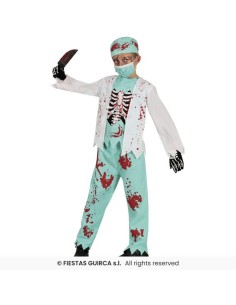 DISFRAZ ESQUELETO ZOMBIE MEDICO 3-4 Años