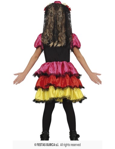 DISFRAZ CATRINA COLORES 3-4 Años