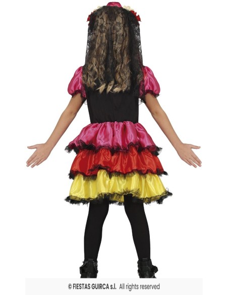DISFRAZ CATRINA COLORES 3-4 Años