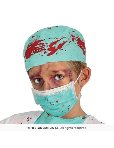 DISFRAZ ESQUELETO ZOMBIE MEDICO 3-4 Años