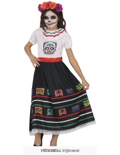 DISFRAZ CALAVERA CATRINA 5-6  AÑOS