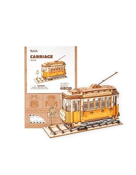 Puzzle 3D de madera Robotime Tranvía