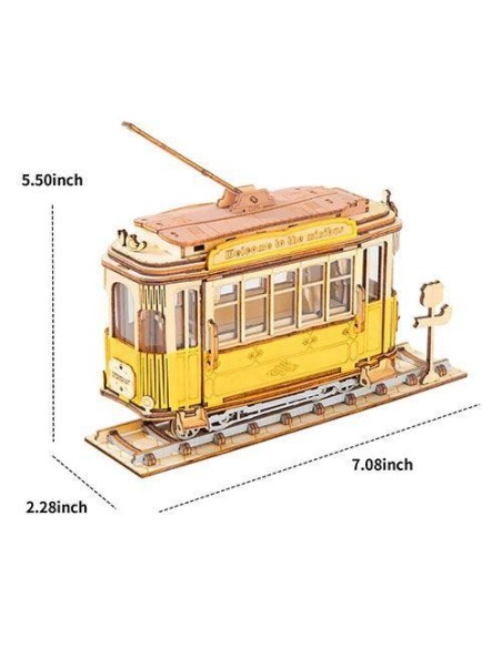 Puzzle 3D de madera Robotime Tranvía