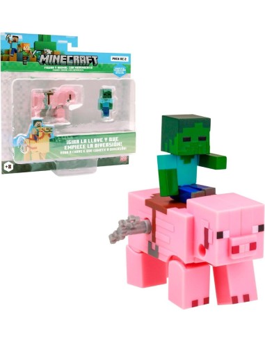 Minecraft Figura Y Animal Con Movimiento