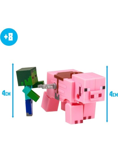 Minecraft Figura Y Animal Con Movimiento