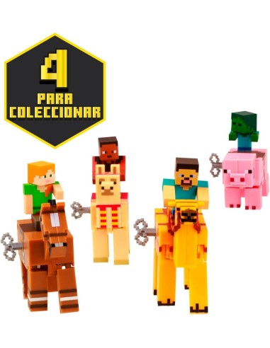 Minecraft Figura Y Animal Con Movimiento