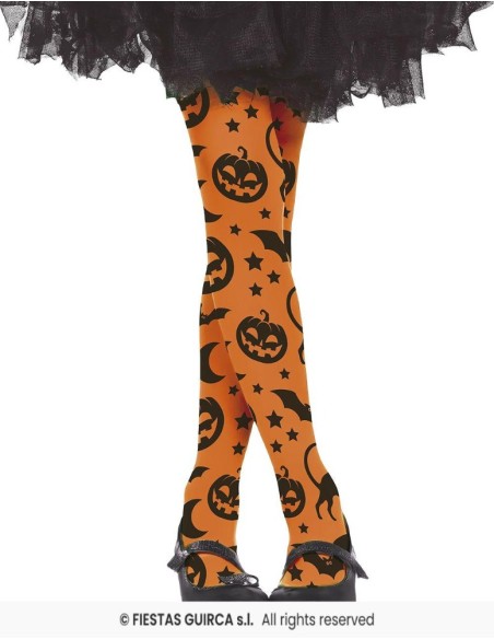 Pantys halloween naranja 7-10 años