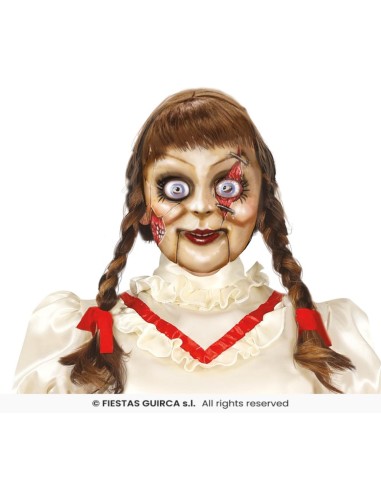 Mascara muñeca asesina Annabel latex