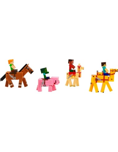 Minecraft Figura Y Animal Con Movimiento
