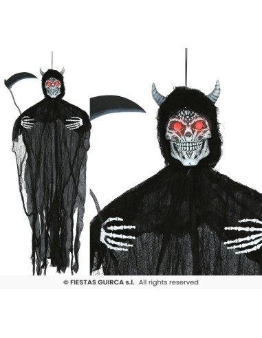Colgante esqueleto demonio luz son 130cm