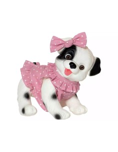 Muñeco Perrito Blanco y Negro de 23 cm c