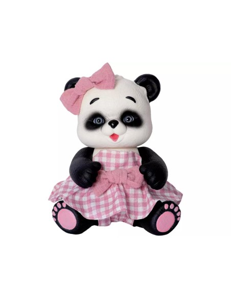 Muñeca Oso Panda de 25 cm con Vestido Ro