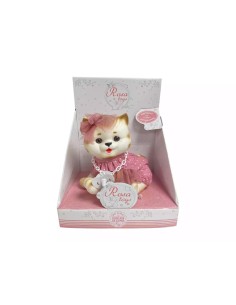 Muñeco Gatito Beige de 23 cm con Vestido