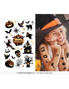 TATUAJES INFANTILES HALLOWEEN NEGROS