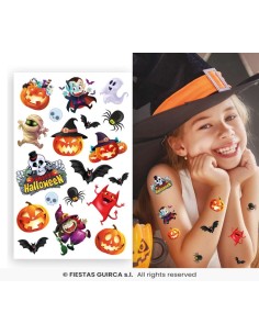 TATUAJES INFANTILES HALLOWEEN COLORIDOS