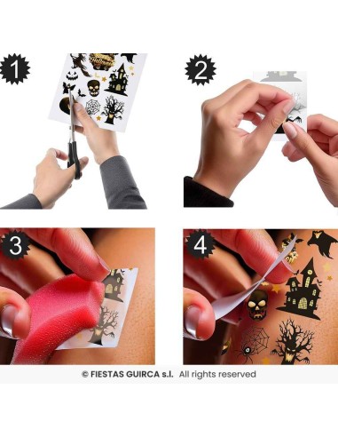 TATUAJES INFANTILES HALLOWEEN NEGROS