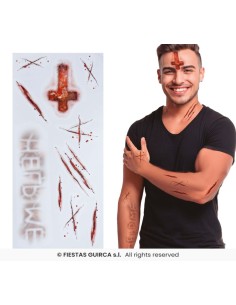 Tatuajes adhesivos heridas poseido