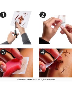 Tatuajes adhesivos heridas poseido 2
