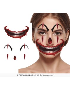 Tatuaje facial Payaso 30 x 14 cm