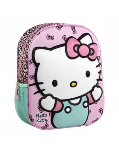Mochila Infantil 3D Hello Kitty Rosa