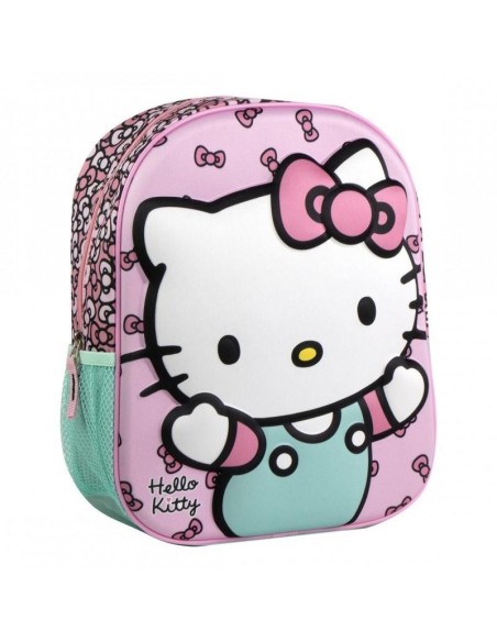 Mochila Infantil 3D Hello Kitty Rosa