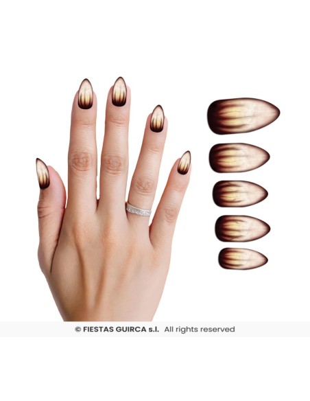 Uñas postizas Hombre Lobo con Pegamento