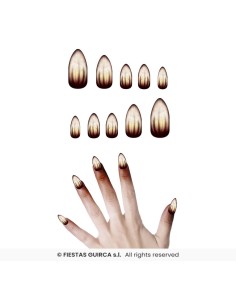 Uñas postizas Hombre Lobo con Pegamento 2