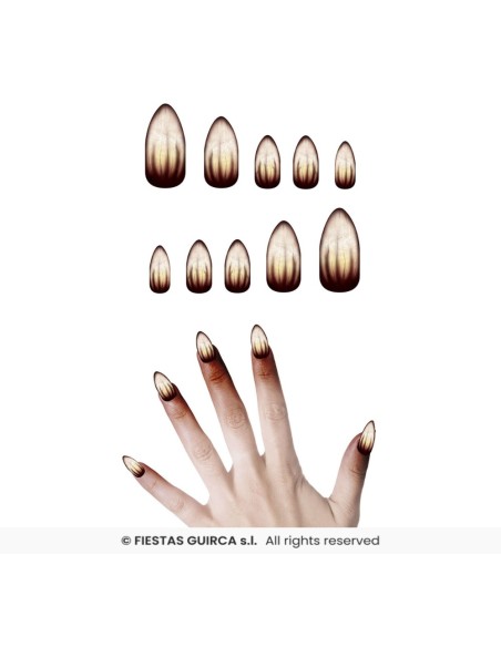 Uñas postizas Hombre Lobo con Pegamento