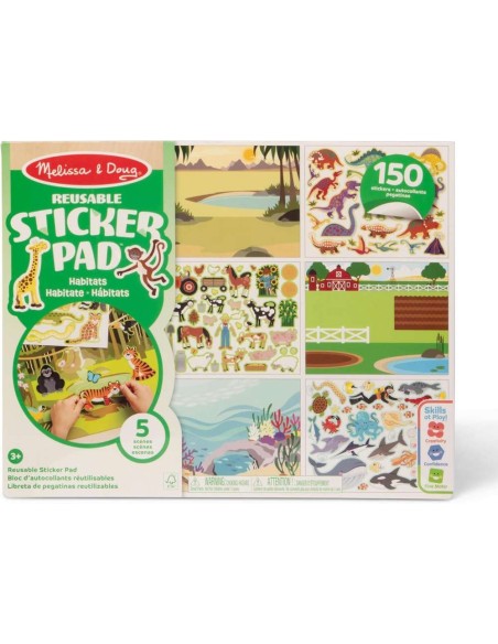  Bloc de Pegatinas Infantiles Hábitats, 