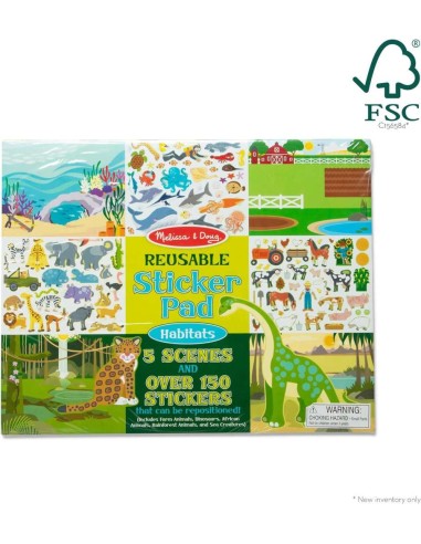  Bloc de Pegatinas Infantiles Hábitats, 