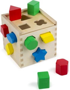 Cubo para Clasificar Formas, Juguete Edu
