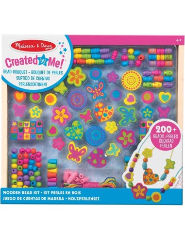 Juego de cuentas de madera para hacer co