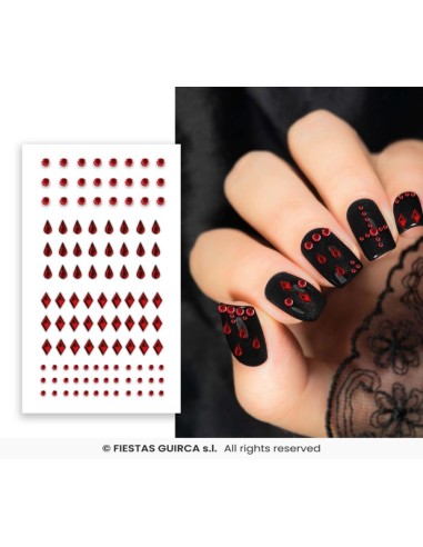 PEGATINAS PARA UÑAS ROJO 6X9 CMS