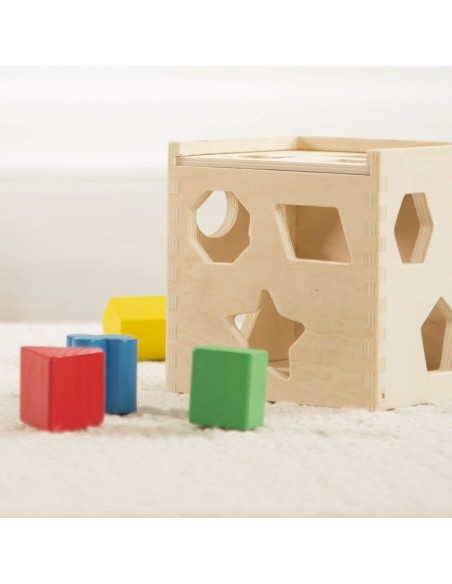 Cubo para Clasificar Formas, Juguete Edu