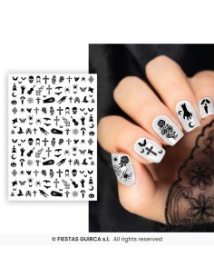 sticker para uñas sangriento 
